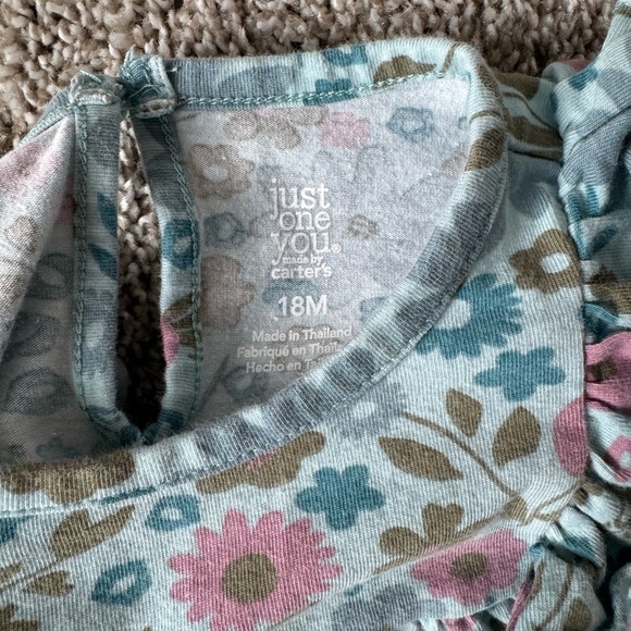 Carter’s Baby Girl 2-Piece Outfit Ditsy Floral Top & Leggings Set Size 18 month - Picture 9 of 10